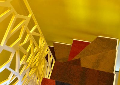 scaranidesigner soft staircase, iron & textiles